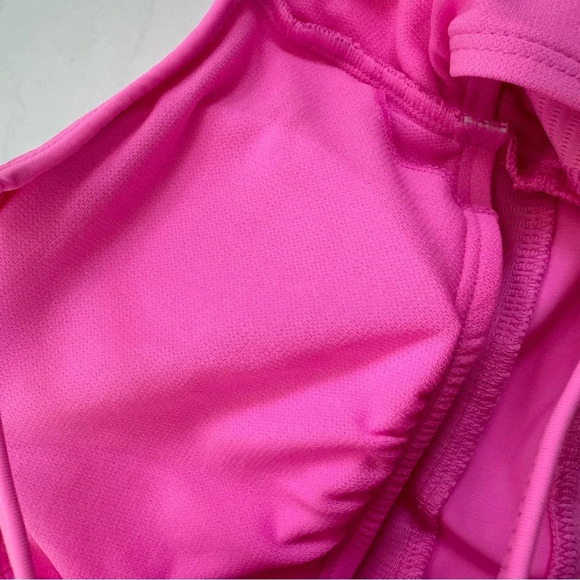 NWT Salt + Cove Not What It Seams Bikini Crop Top Peony Pink Size L - Picture 7 of 11